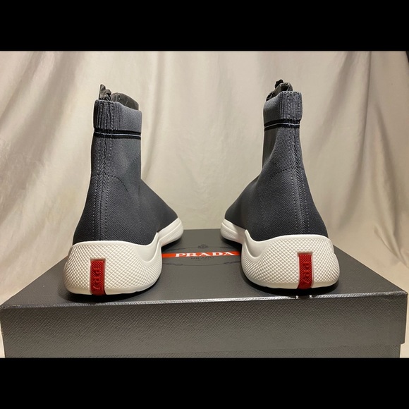 SOLD!!NEW $690 PRADA KNIT SOCK HIGH TOP SHOES SIZE - Picture 3 of 5